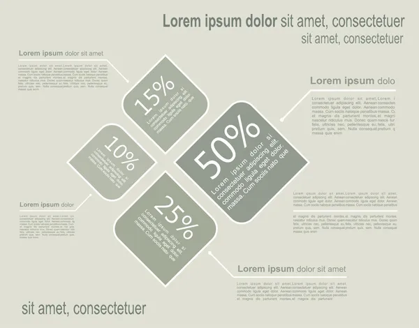 Modello infografico. Illustrazione vettoriale — Vettoriale Stock