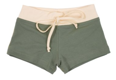 kadın spor şort. Beyaz arka plan üzerinde izole