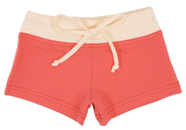 kadın spor şort. Beyaz arka plan üzerinde izole