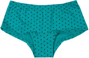 Beyaz arka plan üzerinde izole zarif benekli külot