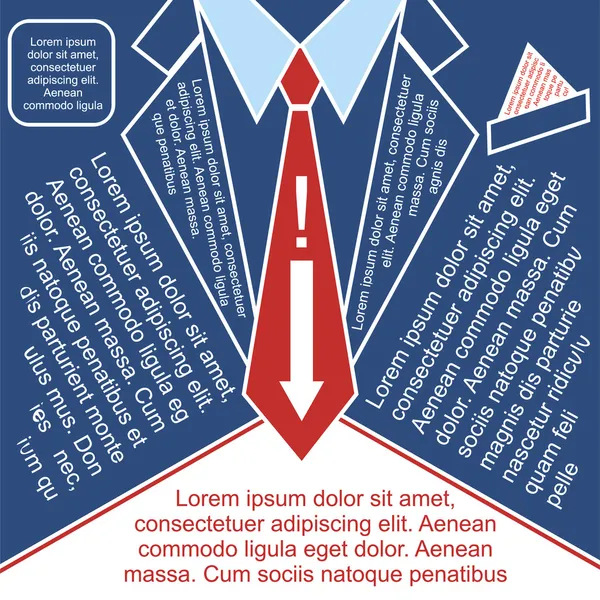 Konsep dengan jas dan dasi untuk desain bisnis yang berbeda . - Stok Vektor