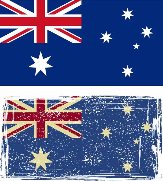 The Australian grunge flag. Vector illustration. — Stock Vector