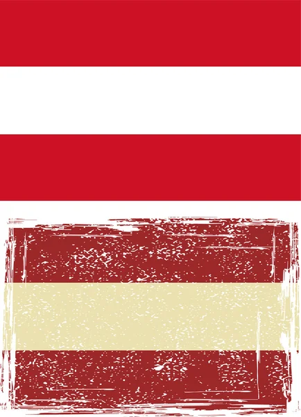 Αυστριακή grunge σημαία. εικονογράφηση φορέας. — Διανυσματικό Αρχείο