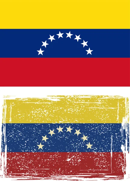 Bandera grunge venezolana. Vector — Archivo Imágenes Vectoriales