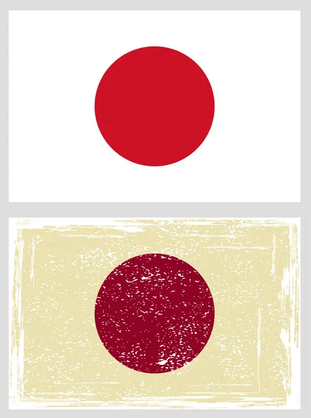 Grunge ιαπωνική σημαία. διάνυσμα — Διανυσματικό Αρχείο