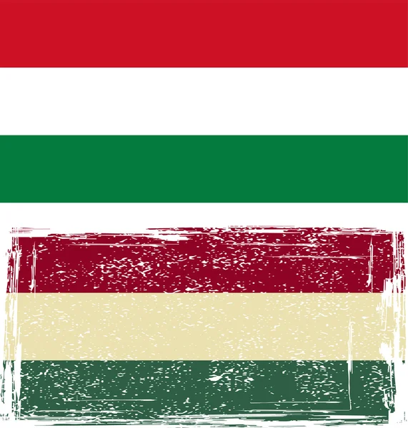 Σημαία της Ουγγαρίας grunge. διάνυσμα — Διανυσματικό Αρχείο