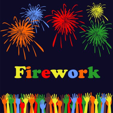 Festival fireworks ve eller arka plan