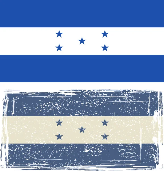 Bandera Grunge de Honduras. Vector — Vector de stock