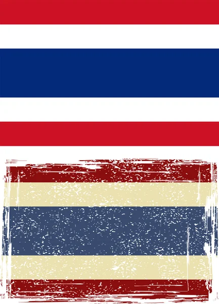 Thaise grunge vlag. vector — Stockvector