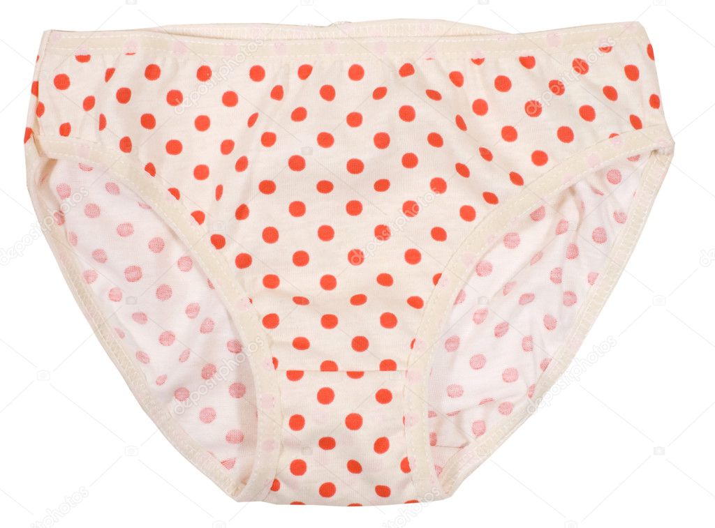 Elegant polkadot panties isolated on white — Stock Photo © khvost