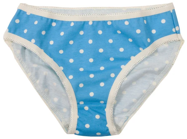 Elegant polka-dot panties isolated on white — Stock Photo, Image