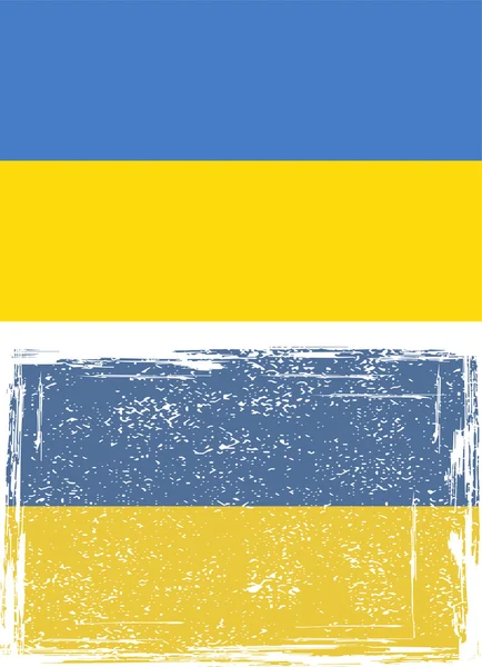 Bandiera grunge ucraina. Vettore — Vettoriale Stock