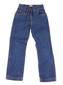 dětské modré džíny izolovaných na bílém pozadí