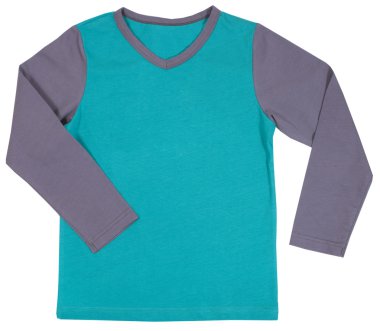 Çocuk gömlek üzerine beyaz izole