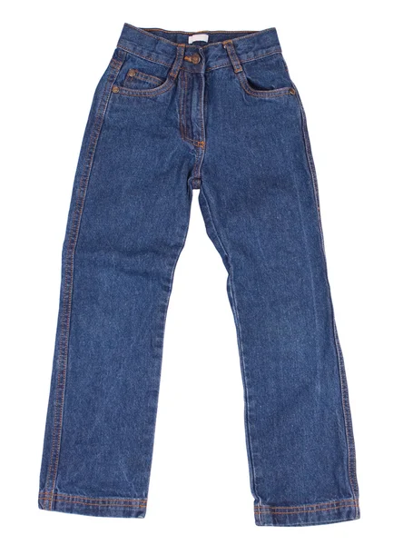 Child blue jeans isolated on white background — Stock Photo, Image