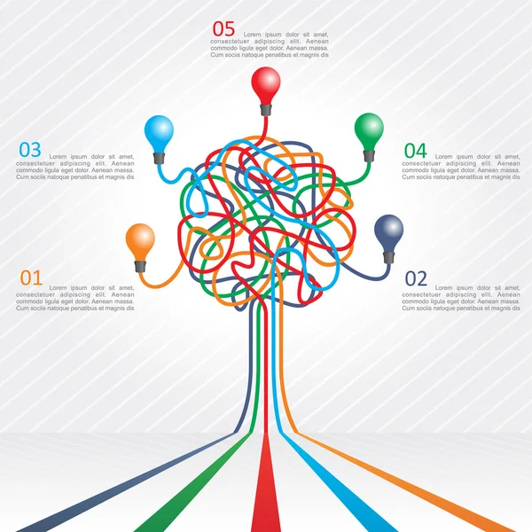 Concepto de árbol colorido para el diseño de negocios — Archivo Imágenes Vectoriales