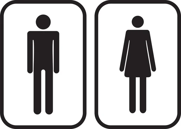 矢量男人和女人的厕所标志。矢量 — 图库矢量图片