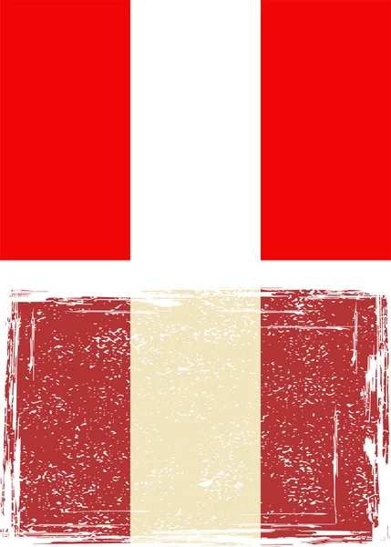 Peruvian grunge flag. Vector — Stock Vector