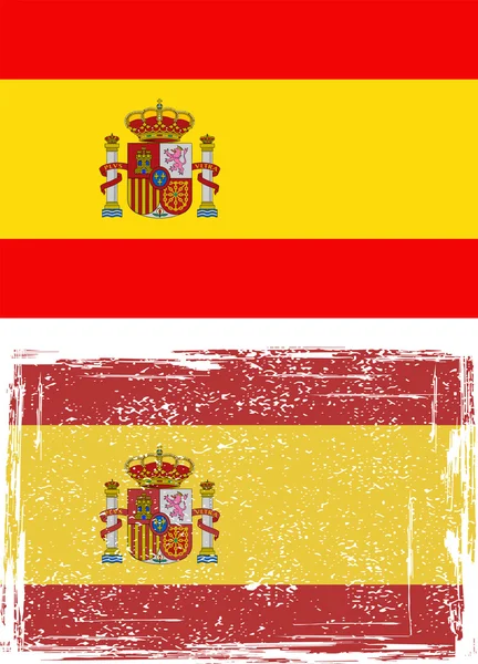 Bandeira de grunge espanhola. Vetor — Vetor de Stock