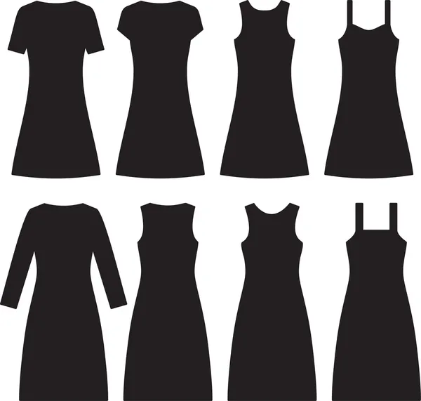 Різні жіночі сукні. Векторні — стоковий вектор