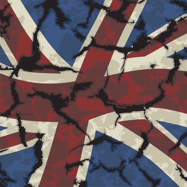 Britse grunge vlag. vector — Stockvector