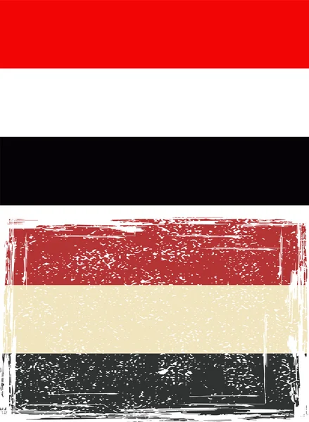 Jemen grunge vlag. vector — Stockvector