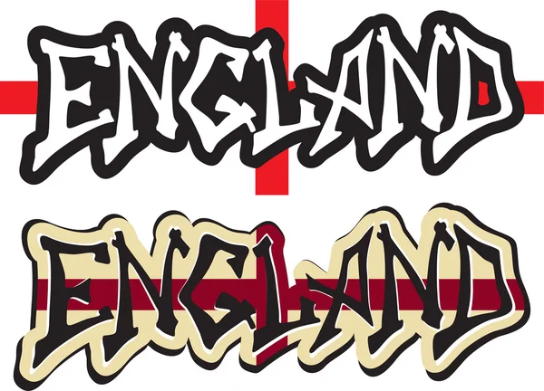 Word-Engeland graffiti verschillende stijl. vector — Stockvector