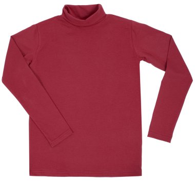 Kırmızı boğazlı kazak. Beyaz arka plan üzerinde izole.