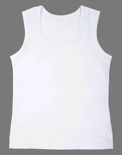 Sleeveless unisex shirt isolated on gray — Stock Photo, Image