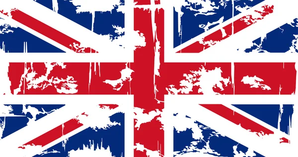 Grunge βρετανική σημαία. εικονογράφηση φορέας — Διανυσματικό Αρχείο