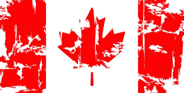 Kanadische Grunge-Flagge. Vektorillustration — Stockvektor