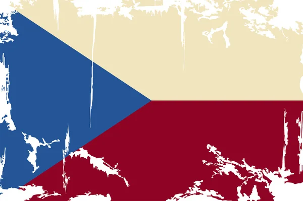Drapeau grunge République tchèque. Illustration vectorielle — Image vectorielle