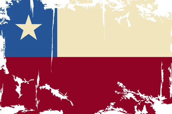 Flaga ilustracja Chile. Ilustracja wektorowa — Wektor stockowy