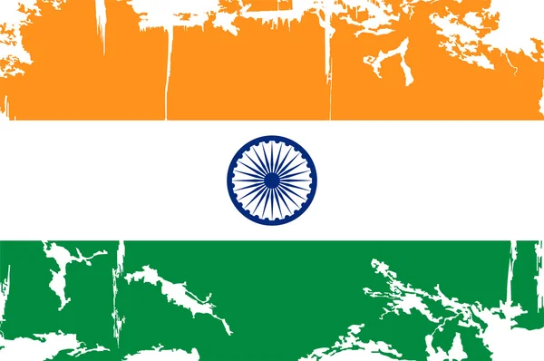 Bandeira de grunge indiano. Ilustração vetorial —  Vetores de Stock