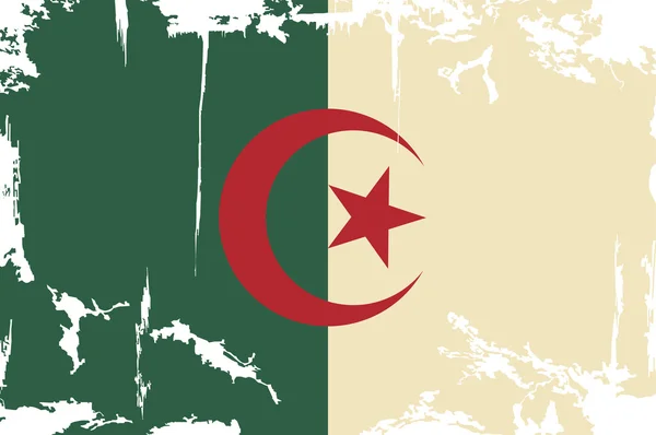 Algerische Grunge-Flagge. Vektorillustration — Stockvektor