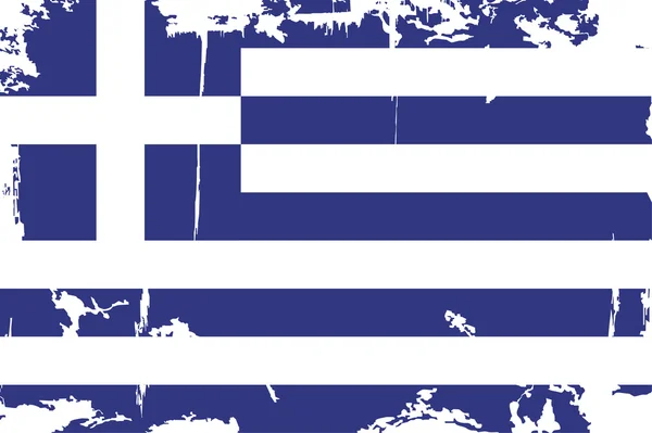 Grunge ελληνική σημαία. εικονογράφηση φορέας — Διανυσματικό Αρχείο
