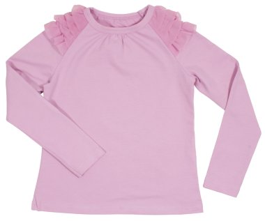 pembe bluzu beyaz zemin üzerine izole