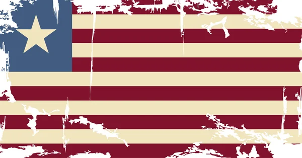 Liberiaanse grunge vlag. vectorillustratie — Stockvector