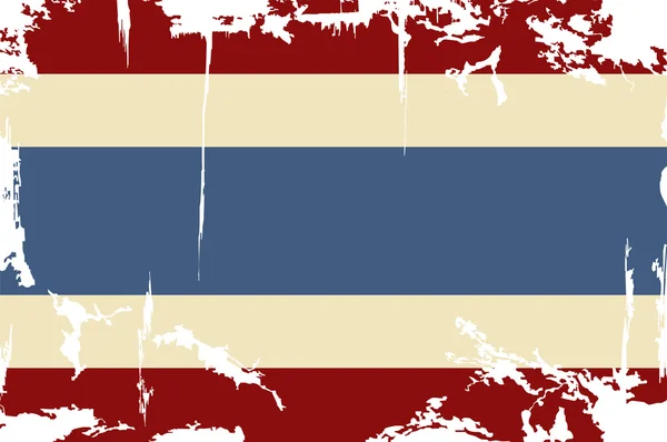 Thai grunge flag. Vektorillustration — Stockvektor