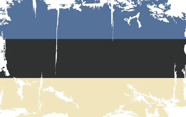 Estonian grunge flag. Vector illustration — Stock Vector