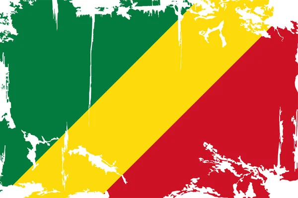 Bandeira grunge Congo. Ilustração vetorial — Vetor de Stock