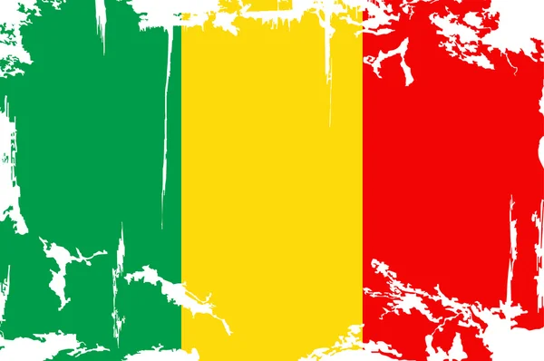 Malian grunge flag. Vector illustration — Stock Vector