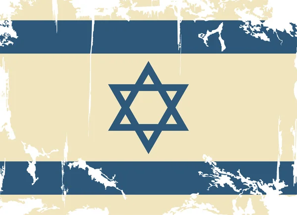 Vlajka izraelská grunge. vektorové ilustrace — Stockový vektor