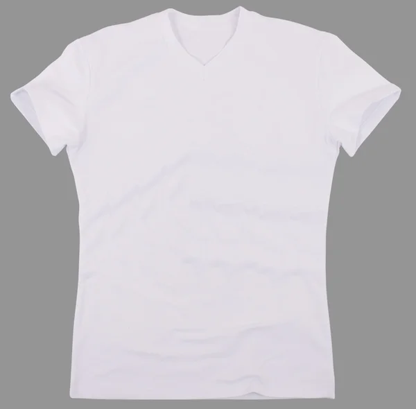 Mens t-shirt geïsoleerd op een grijze achtergrond. — Stockfoto