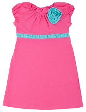 küçük pembe elbise çocuk kızlar için. izole