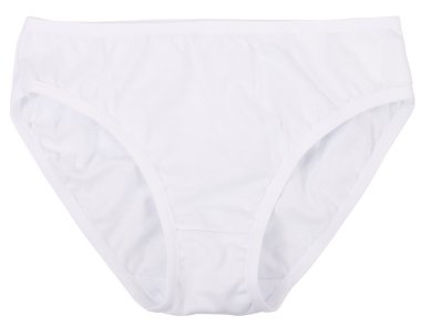 Beyaz bir arka plan üzerinde izole kadın külotu.
