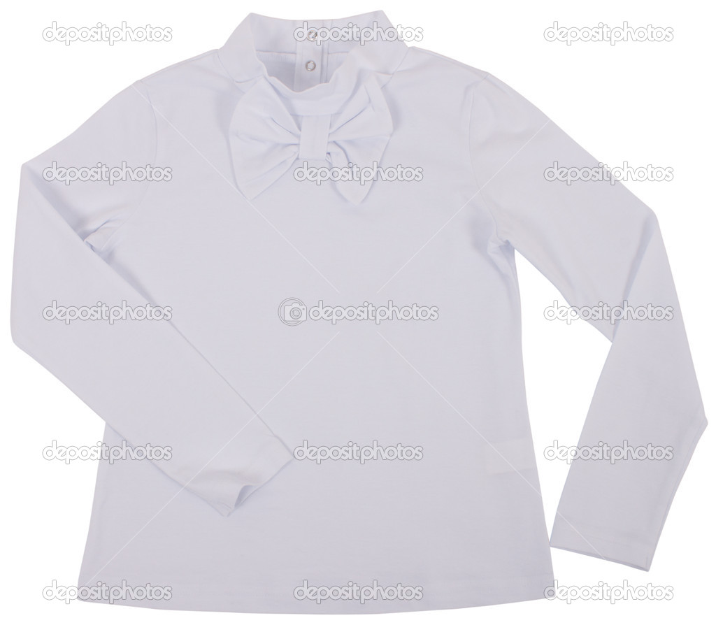White blouse isolated on white background