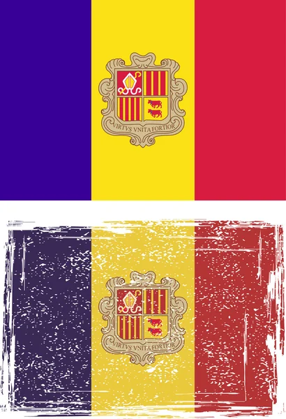 Andorra americké grungeové vlajka. vektorové ilustrace — Stockový vektor