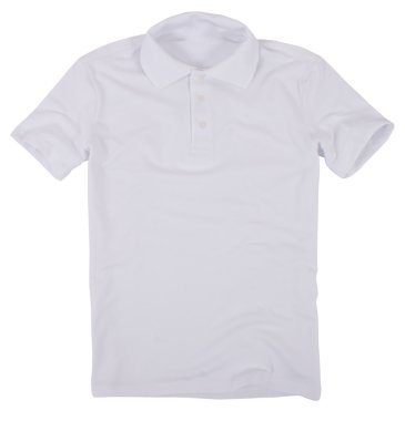Polo tişörtü beyaz arkaplanda izole.