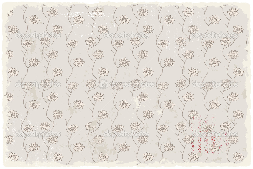 Sfondo Retrò Floreale Carta Da Parati Vintage Vector
